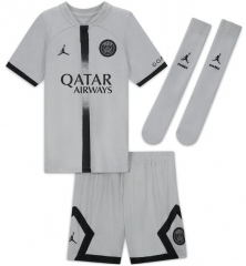Children 22-23 PSG Away Soccer Full Kit