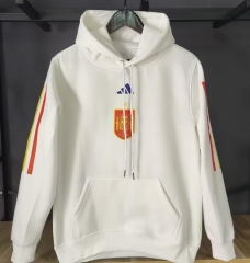 2022 World Cup Spain White Hoodie Sweater
