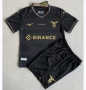 Children Kit 23-24 Lazio 10th Anniversary Black Soccer Uniforms