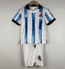 Children 23-24 Real Sociedad Home Soccer Uniforms