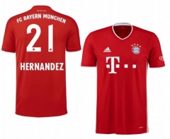 Lucas Hernandez 21 Bayern Munich 20-21 Home Soccer Jersey Shirt