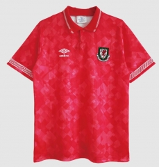 Retro 90/92 Wales Home Soccer Jersey Shirt