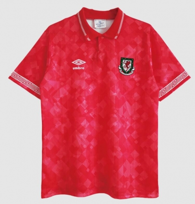 Retro 90/92 Wales Home Soccer Jersey Shirt