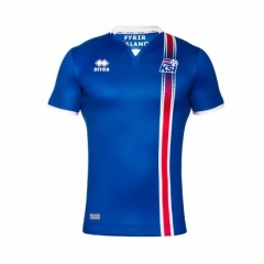 Iceland 2016 Home Soccer Jersey Shirt Blue