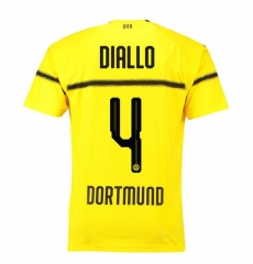 18-19 Borussia Dortmund Diallo 4 Cup Home Soccer Jersey Shirt