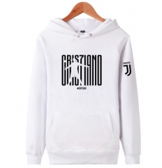 18-19 Juventus CR7 White Hoody Sweatshirt