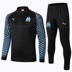 18-19 Olympique Marseille Black Training Suit (Jacket+Trouser)