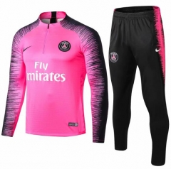 18-19 PSG Pink Stripe Training Suit (Sweat Shirt+Trouser)