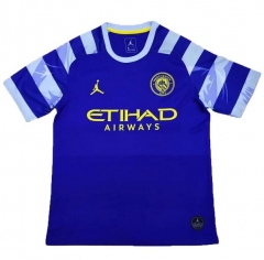 Manchester City Jordan 2019/2020 Blue Flying Beyond Soccer Jersey Shirt