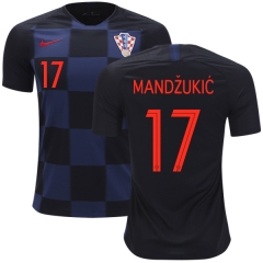 Croatia 2018 World Cup Away MARIO MANDZUKIC 17 Soccer Jersey Shirt