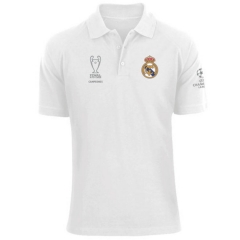 Real Madrid 2018 White Polo Jersey Shirt 13 Champions