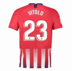 18-19 Atletico Madrid Vitolo 23 Home Soccer Jersey Shirt