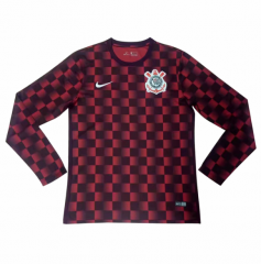 19-20 SC Corinthians Long Sleeve Red Black Soccer Jersey Shirt