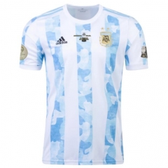 Final Version 2021 Copa America Argentina Home Soccer Jersey Shirt
