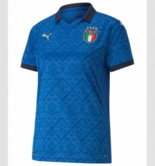 Women 2020-21 Euro Italy Home Soccer Jersey Shirt