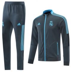 21-22 Real Madrid Grey Training Jacket and Pants