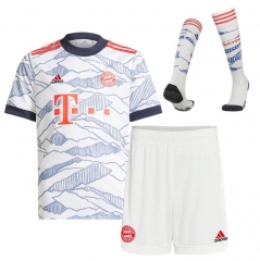 Children 21-22 Bayern Munich Third Soccer Full Uniforms