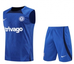 22-23 Chelsea Blue Navy Training Vest Shirt and Shorts