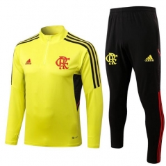 22-23 Flamengo Yellow Training Sweatshirt and Pants