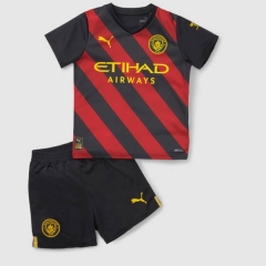 Children 22-23 Manchester City Away Soccer Uniforms