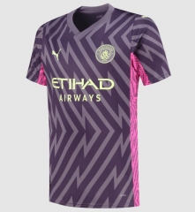 Goalkeeper Kit 23-24 Manchester City Purple Soccer Jersey Shirt