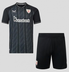 Children 23-24 Athletic Bilbao Black Goalkeeper Soccer Uniforms