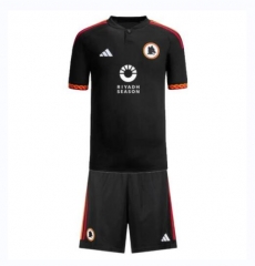 Children Kit 23-24 Roma Third Soccer Uniforms