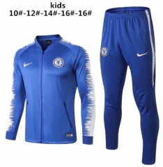 18-19 Children Chelsea Blue Stripe Training Suit (Jacket+Pants)