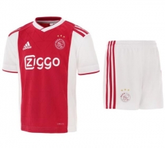 18-19 Ajax Home Children Soccer Jersey Kit Shirt + Shorts