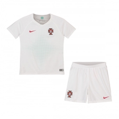 Portugal 2018 FIFA World Cup Away Children Soccer Kit Shirt And Shorts