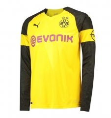 18-19 Borussia Dortmund Home Long Sleeve Soccer Jersey Shirt