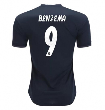 18-19 Karim Benzema Real Madrid Away Black Soccer Jersey Shirt