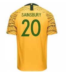 Australia 2018 FIFA World Cup Home Trent Sainsbury Soccer Jersey Shirt