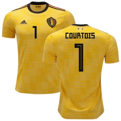 Belgium 2018 World Cup Away THIBAUT COURTOIS 1 Soccer Jersey Shirt