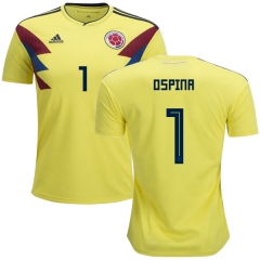 Colombia 2018 World Cup DAVID OSPINA 1 Home Soccer Jersey Shirt