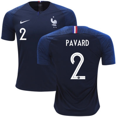 France 2018 World Cup BENJAMIN PAVARD 2 Home Soccer Jersey Shirt