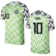 Nigeria Fifa World Cup 2018 Home Obi Mikel 10 Soccer Jersey Shirt