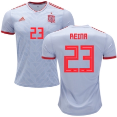Spain 2018 World Cup PEPE REINA 23 Away Soccer Jersey Shirt