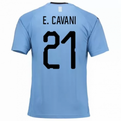 Uruguay 2018 World Cup Home Edinson Cavani Soccer Jersey Shirt