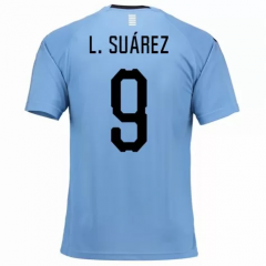 Uruguay 2018 World Cup Home Luis Suárez Soccer Jersey Shirt