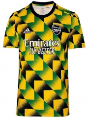 2022-23 Arsenal Yellow Black Pre-match Training Shirt