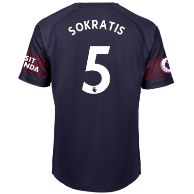 18-19 Arsenal Sokratis 5 Away Soccer Jersey Shirt