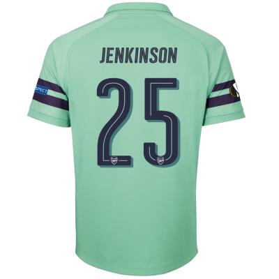 18-19 Arsenal Carl Jenkinson 25 UEFA Europa Third Soccer Jersey Shirt
