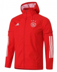20-21 Ajax Red Windbreaker Hoodie Jacket