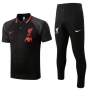 22-23 Liverpool Black Polo Shirt and Shorts