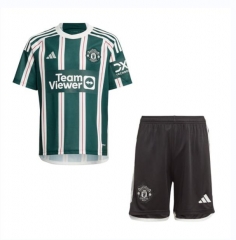 Children 23-24 Manchester United Away Soccer Uniforms