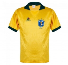 Retro 1988-1990 Brazil Home Soccer Jersey Shirt