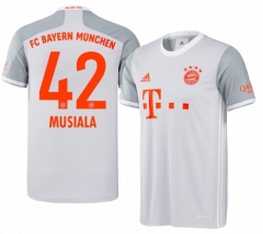Jamal Musiala 42 Bayern Munich 20-21 Away Soccer Jersey Shirt