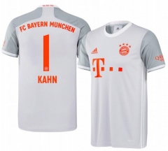 Oliver Kahn 1 Bayern Munich 20-21 Away Soccer Jersey Shirt