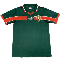 Retro 1998 World Cup Morocco Green Soccer Jersey Shirt